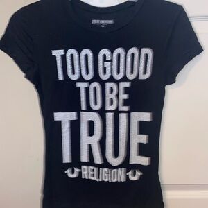True Religion Black Graphic Tee